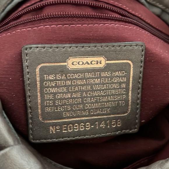 Silver/Gray Coach Handbag - Picture 2 of 3